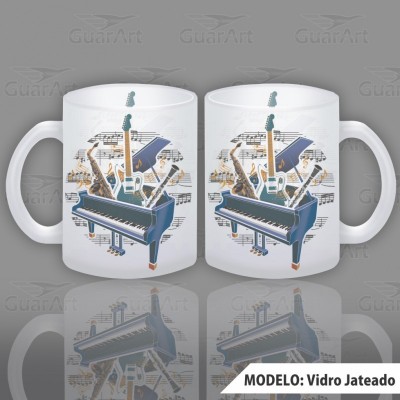 Caneca Vidro Jateado 295 ml Exclusiva Personalizada