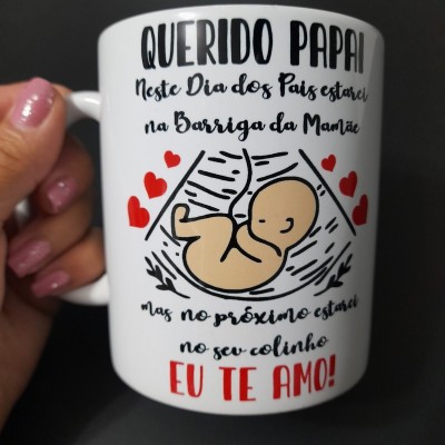 Caneca Cerâmica Branca 325 ml Exclusiva Personalizada