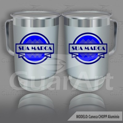 Caneca Alumínio CHOPP 680 ml Exclusiva Personalizada