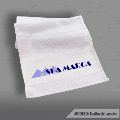 Toalha Lavabo Branca Exclusiva Personalizada