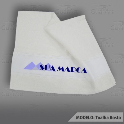 Toalha Rosto Branca Exclusiva Personalizada