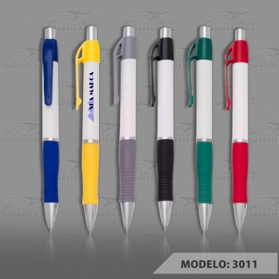 Caneta Esferográfica Plástico cores diversas Exclusiva Personalizada Modelo 3011